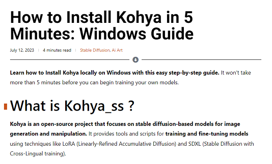 How to Install Kohya in 5 Minutes: Windows Guide